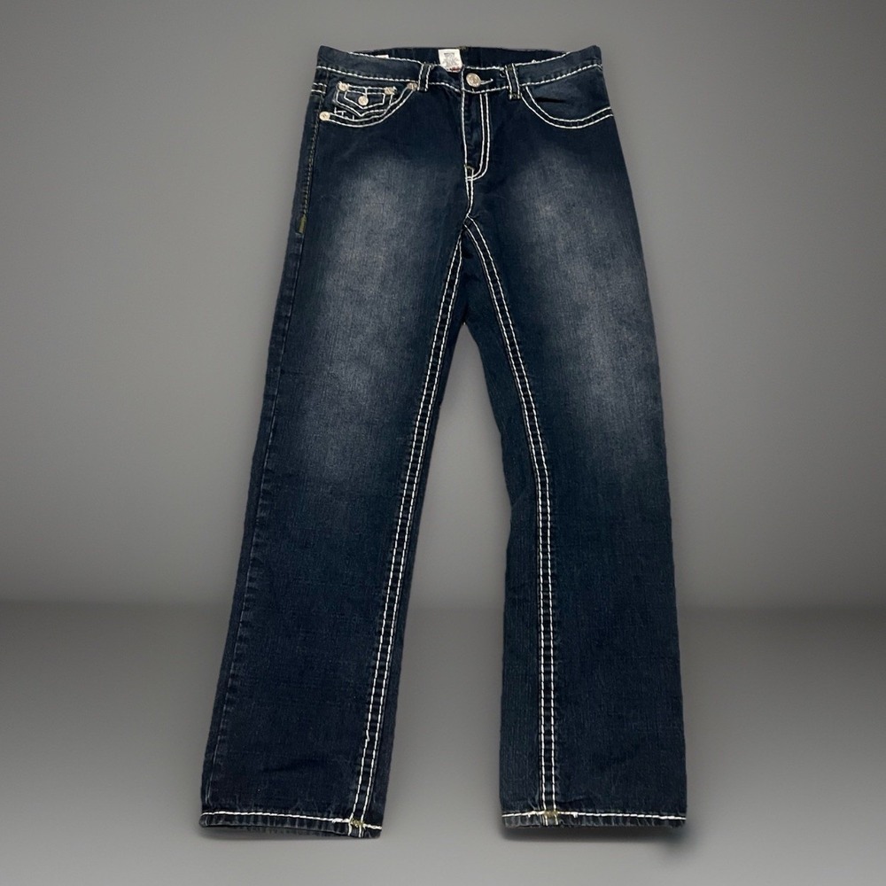 True Religion Ricky Super T-36 Thick Stitches Jeans Made In USA RARE Vintage